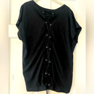 NWT- LACED UP THE BACK TEE SHIRT